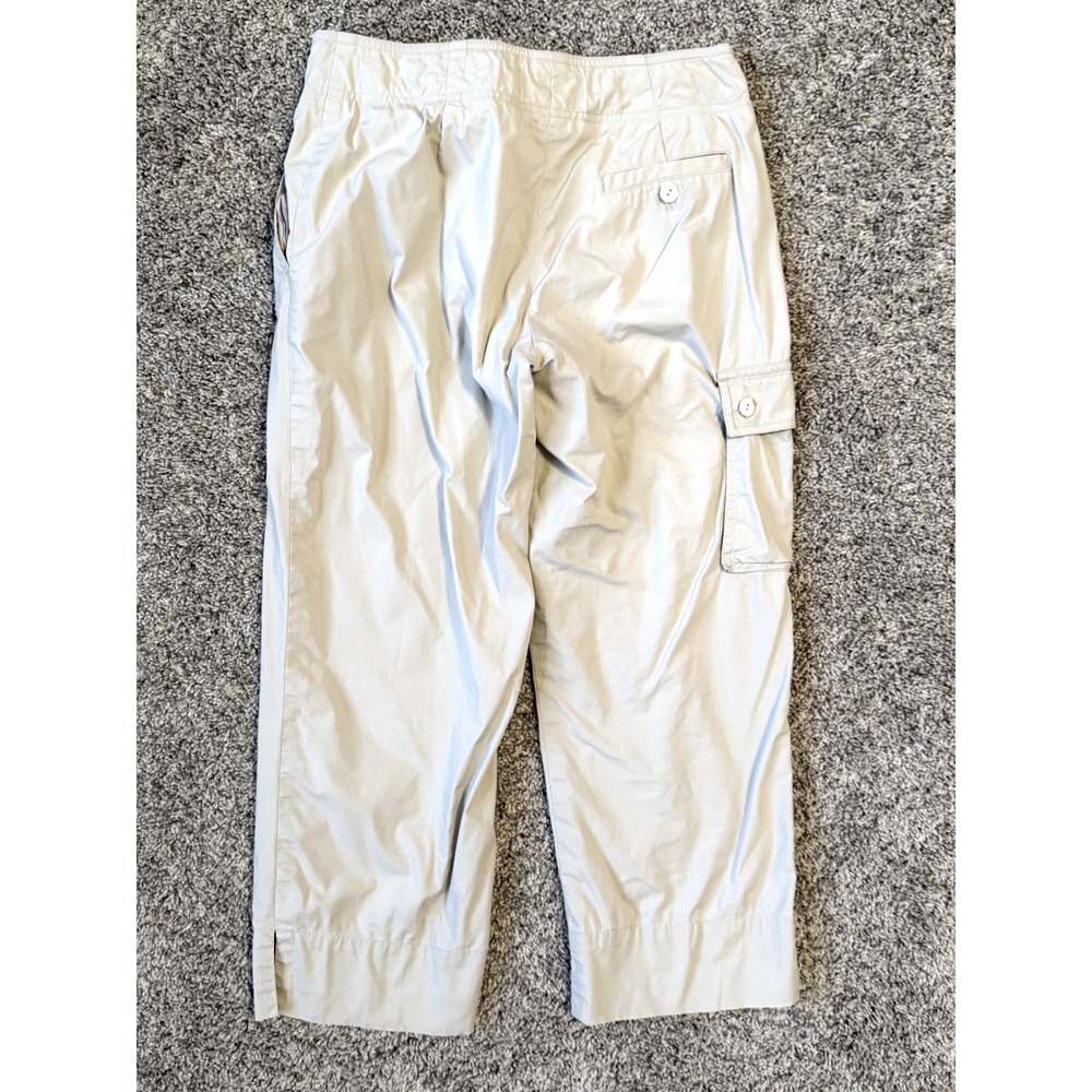 Ralph Lauren Cargo Crop Pants womens Sz 2 Tan Khaki Fair Condition Utility Cinch - Picture 2 of 10